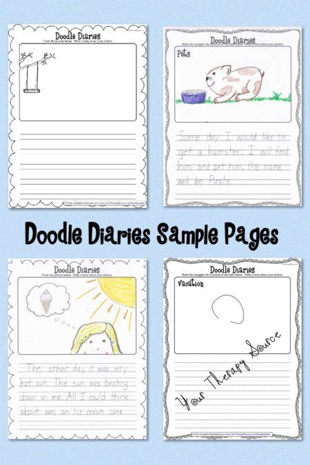 Doodle Diaries Free Pages Your Therapy Source
