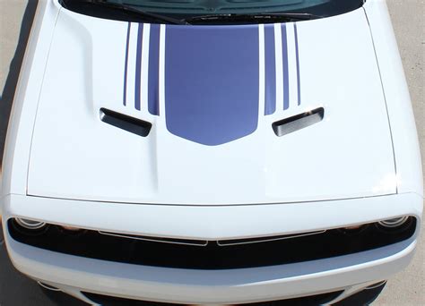 2015 2023 Dodge Challenger Hood Stripes Shaker Decals Vinyl Graphic