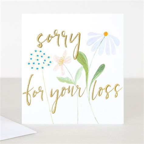 Sorry For Your Loss Sympathy Card Sympathy Cards Cards Greeting