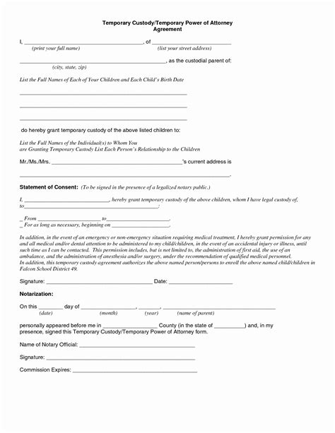 Free Printable Guardianship Forms Free Printable