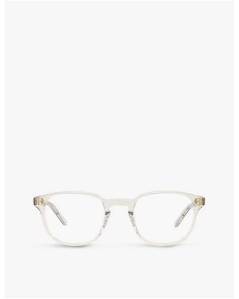 Oliver Peoples Ov5219 Fairmont Round Frame Glasses In Grey Gray Lyst