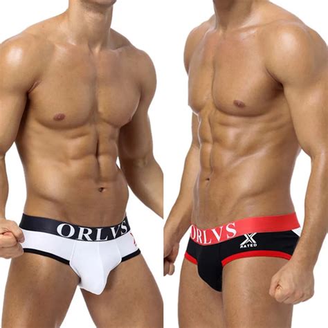 2018 Orlvs Men Sexy Underwear Printed Breathable Briefs Shorts Bulge Pouch Underpants Drop