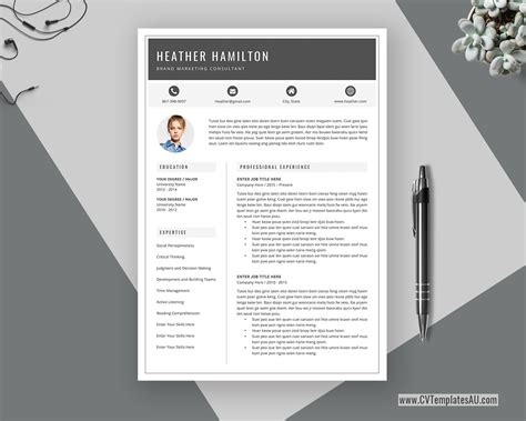 The best collection of free simple resume and cv template word format with a4 and letter paper size. Modern CV Template for Microsoft Word, Cover Letter ...