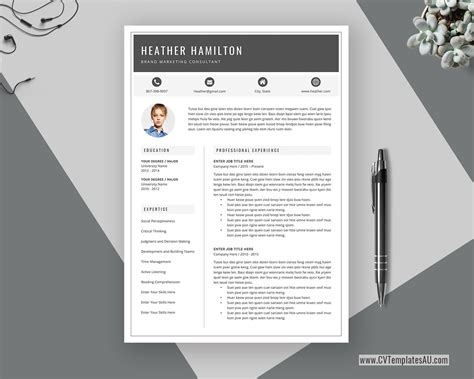 Its very easy to edit and customze as per need. Modern CV Template for Microsoft Word, Cover Letter ...