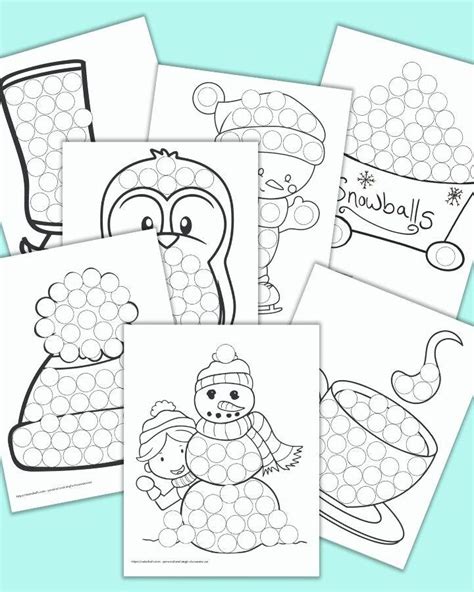 Free Printable Winter Do A Dot Marker Pages Do A Dot Dot Markers