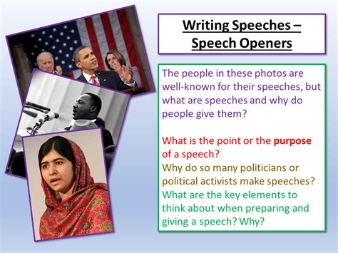 Writing Speeches Speech Openers Teaching Resources Teaching Aqa