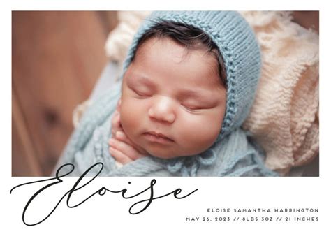 First Name Basis Birth Announcement Postcards By Genna Blackburn Minted