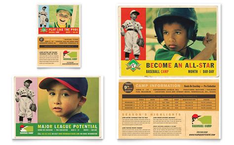 baseball sports camp flyer ad template word publisher
