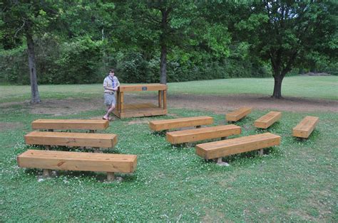 Benches And Workstation For Outdoor Classroom Eagle Scout Project