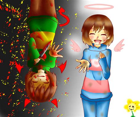 Undertale Chara And Frisk By Leiamanga On Deviantart
