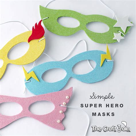 Simple Super Hero Masks With Printable Template The Craft Train