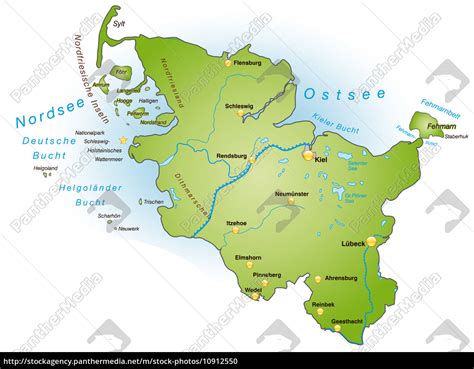 Aber auch neumünster, flensburg und lübeck sind bedeutende städte in dem bundesland. Karte von Schleswig-Holstein als Übersichtskarte in ...