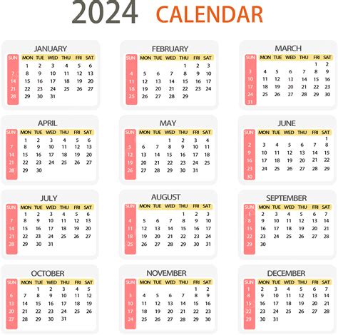 Gambar Kalendar Indonesia 2024 Png Vektor Psd Dan Untuk Muat Turun