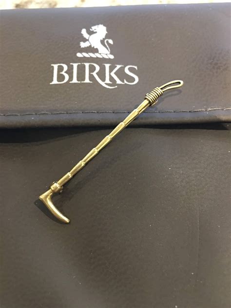Vintage Birks 14k Gold Riding Crop Brooch Pin By Birks Etsy Uk