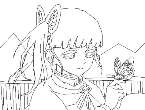 Kanao Tsuyuri Demon Slayer Coloring Page For Kids Free Demon Slayer