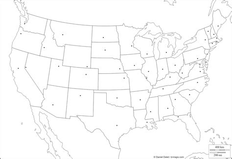 Mapa De Estados Unidos Con Estados Y Capitales