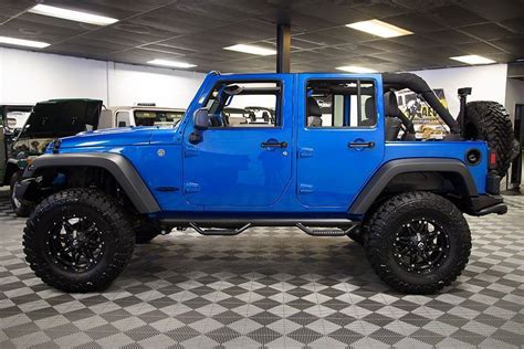 2018 jeep wrangler jlu rubicon firecracker red (soon). 2016 Jeep Wrangler Sport Unlimited Hydro Blue | Blue jeep ...