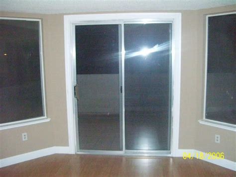 Put Bright White Trim Around Sliding Glass Door For A Finished Look