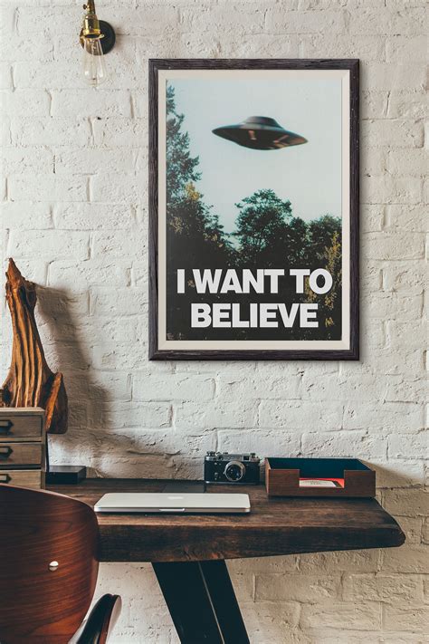 X Files I Want To Believe Poster High Quality Print Ufo Etsy