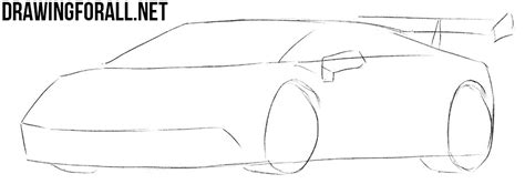 Continue drawing tutorial on how to draw a racing car. How to Draw a Race Car | Drawingforall.net