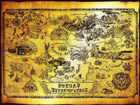 Hyrule Map Legend Of Zelda Posters By Knollgilbert Redbubble