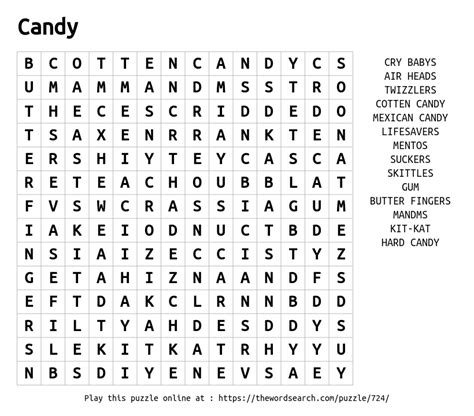 Download Word Search On Candy