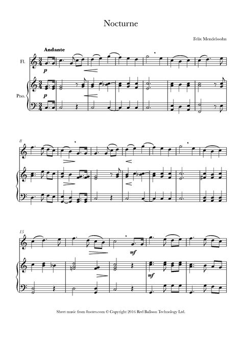 Mendelssohn Nocturne From Midsummer Night S Dream Sheet Music For