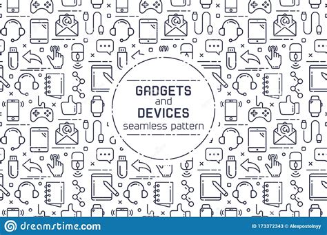 Gadgets And Devices Seamless Pattern Vector Pattern Stock Vector Illustration Of Network