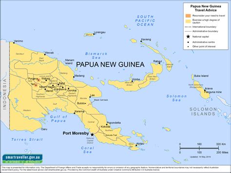 Map Of Papua New Guinea S Road Network Download Scien