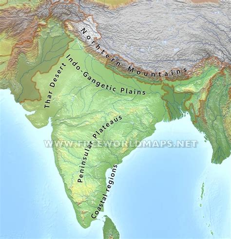 View 12 Physical Map Of India With Rivers Mountains And Deserts Mari
