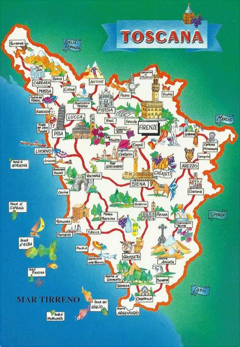 Detailed Map Of Tuscany Italy Secretmuseum