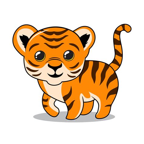Tiger Cartoon Illustrations Baby Tiger Vector Art At Vecteezy