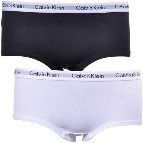 Calvin Klein Girls 2 Pack Modern Cotton Shorty Brief Black White
