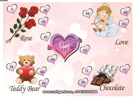 Craftgami - Valentine Theme Tambola Tickets - Housie Tickets (24 Tickets): Amazon.in: Home & Kitchen
