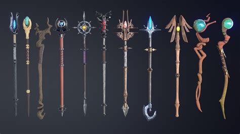 Fantasy Staff Set 05 In Weapons Ue Marketplace