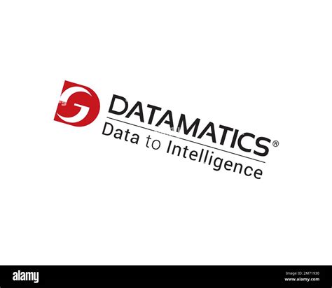 Datamatics Rotated Logo White Background B Stock Photo Alamy