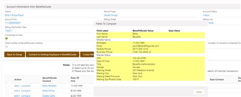 Compare Information On Employee In Ease With Contact In Salesforce