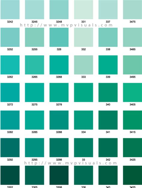 Pantone Hues Bluegreen Pantone Blue Colour Shade Card Paint Shades