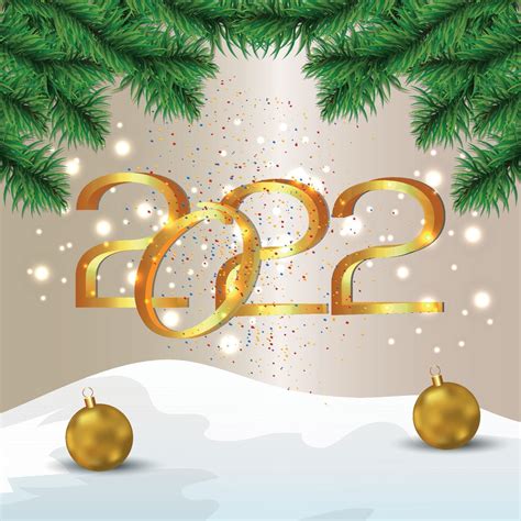2022 Golden Text Effect Happy New Year Celebration Greeting Card