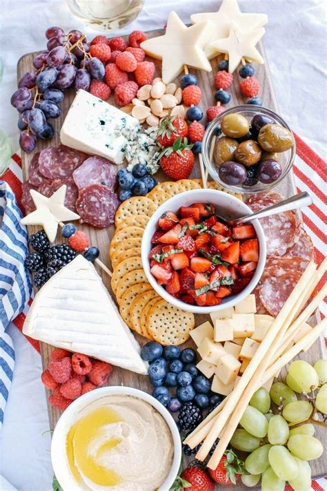 Red White And Blue Charcuterie Board Fourth Of July Food Food