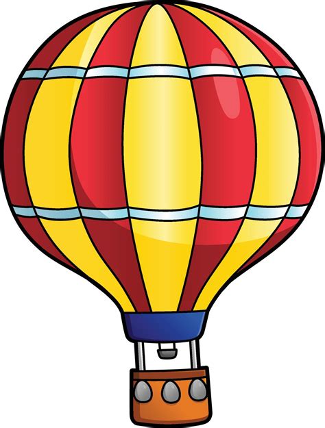 Hot Air Balloon Cartoon Clipart Illustration Vector Art At Vecteezy