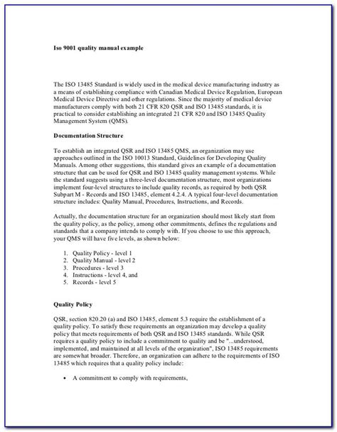 Iso 9001 Quality Policy Statement Example Template Resume Examples