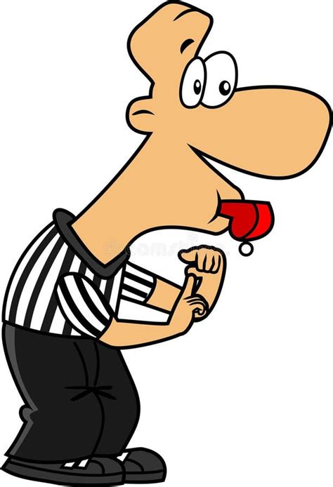 Vector A Cartoon Illustration Of A Referee Stock Photo Illustration