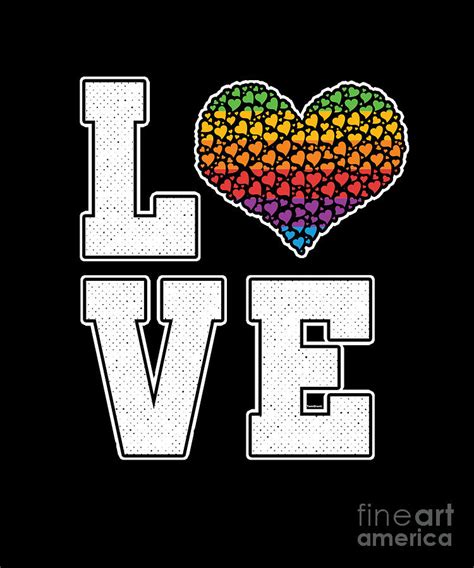 Rainbow Love Cool Lgbt Lesbian Gay Bisexual Transgender Gender Equality T Digital Art By