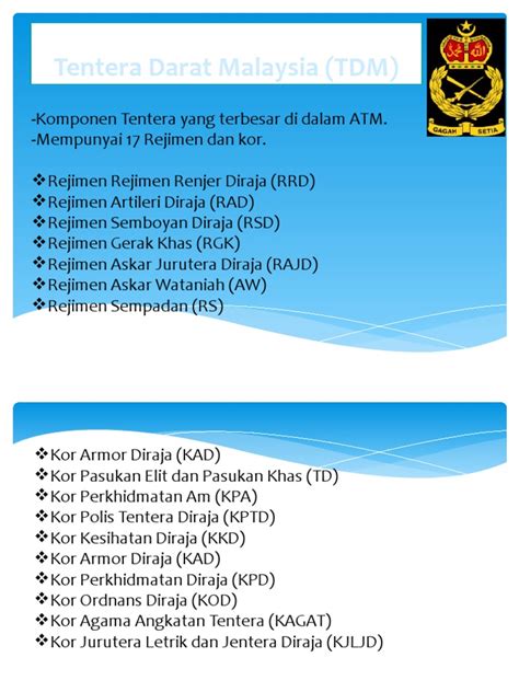 Tentera Darat Malaysia Tdm Pdf