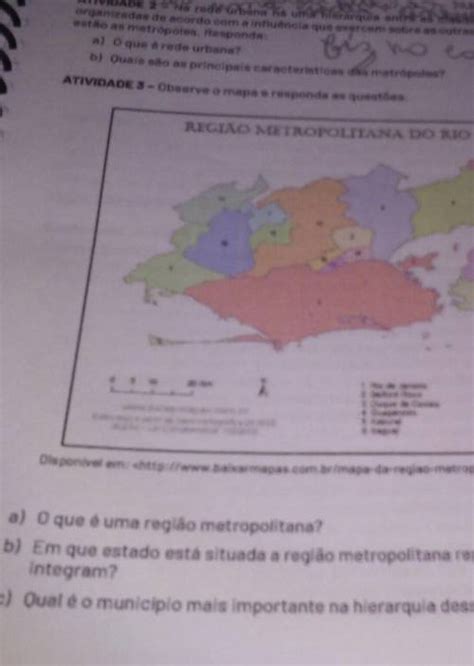 Atividade 3 Observe O Mapa E Responda As Questoes