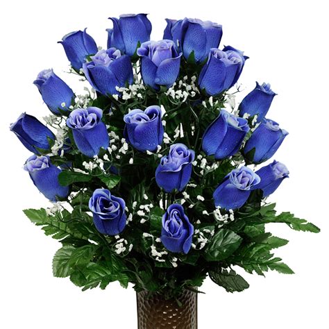 Forgetmenot Flowers Roses Blue In 2021 Artificial Bouquet Blue