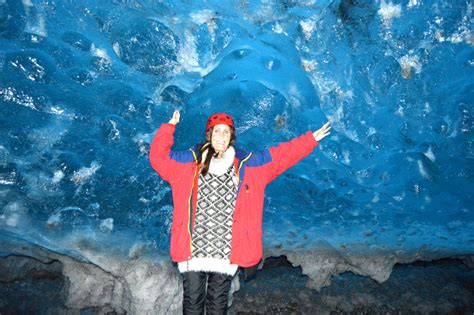 A Beautiful Sapphire Blue Ice Cave In Vatnajökull Glacier