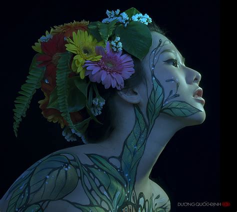 Duong Quoc Dinh ~ Body Painting And Photography Catherine La Rose ~ The Poet Of Painting