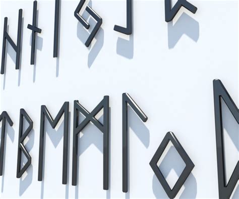 Buy alphabet 3d models from $4. Runes Alphabet | 3D model | Rune alphabet, Runes, 3d model